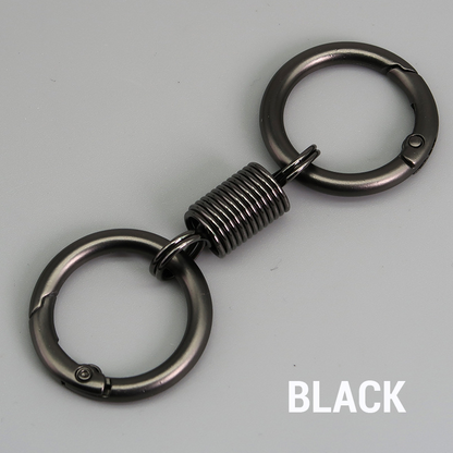 (🔥2024 Siste dag kampanje - 49% rabatt) Nordic Retro Spring Double Ring Keychain