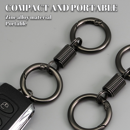 (🔥2024 Siste dag kampanje - 49% rabatt) Nordic Retro Spring Double Ring Keychain