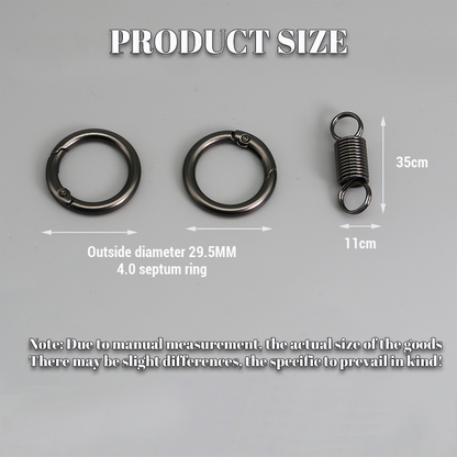 (🔥2024 Siste dag kampanje - 49% rabatt) Nordic Retro Spring Double Ring Keychain