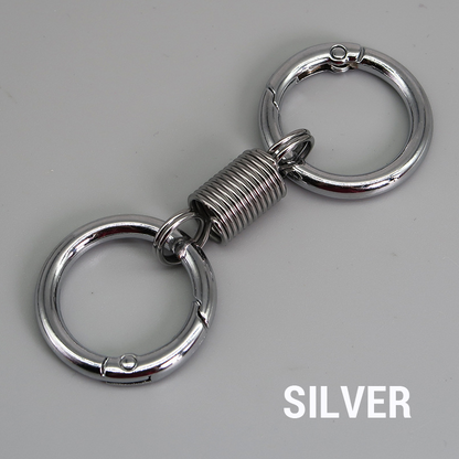 (🔥2024 Siste dag kampanje - 49% rabatt) Nordic Retro Spring Double Ring Keychain